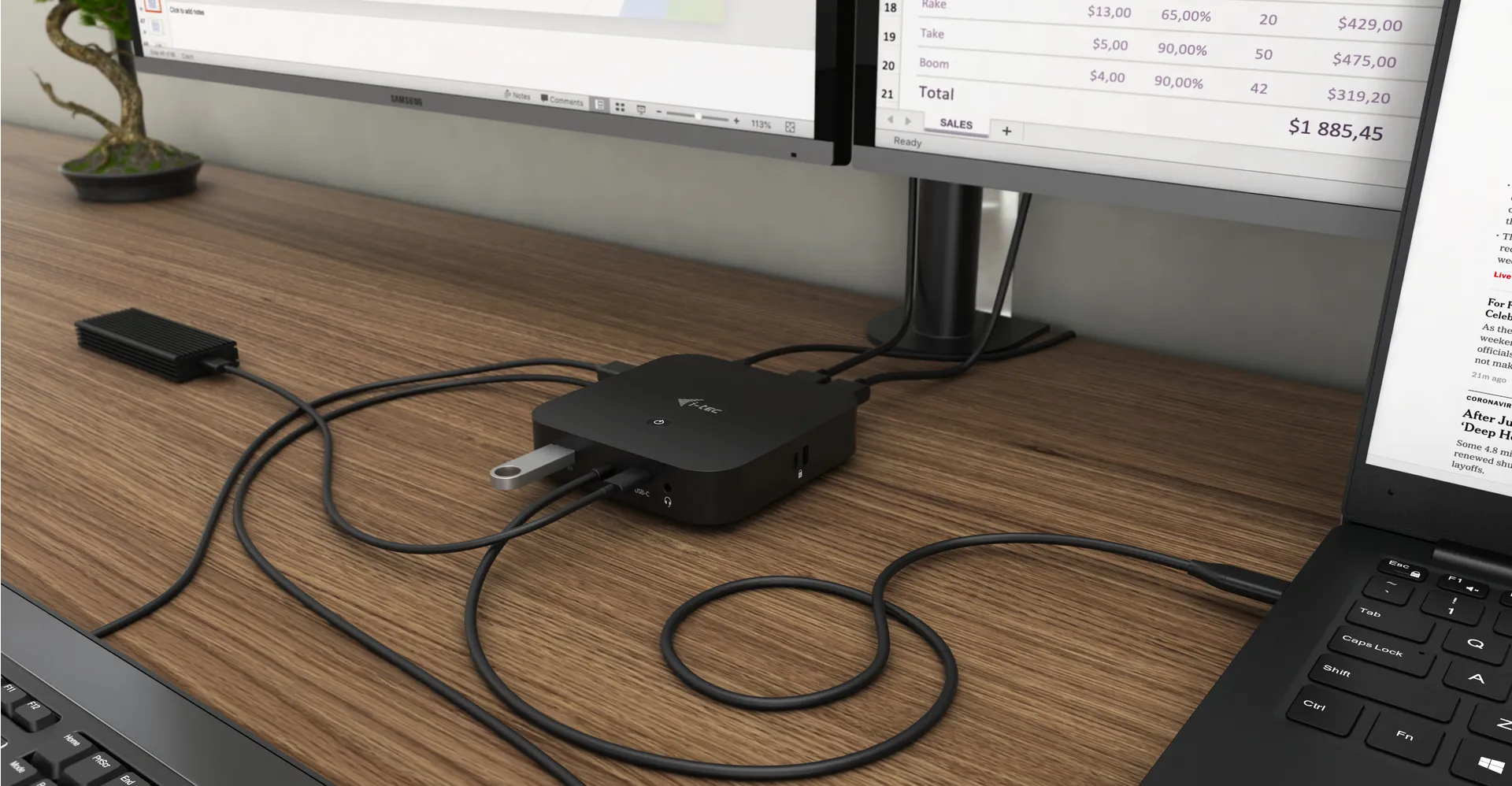 i-tec USB-C Dual Display Docking Station with Power Delivery 100 W + Universal Charger 100 W – Bild 7