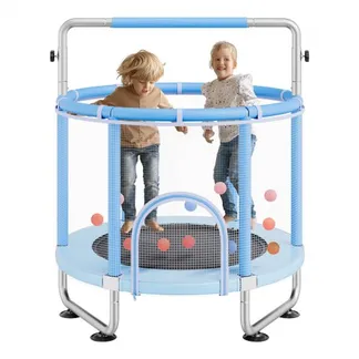 VEVOR Kindertrampolin Trampolin Mini Freizeittrampolin 147 cm für Kleinkinder mit Sicherheitsnetz & Basketballkorb, Geburtstagsgeschenk Weihnachtsspielzeug für Kinder ab 3 Jahren Blau VEVOR Kindertrampolin Trampolin Mini Freizeittrampolin 147 cm für Kleinkinder mit Sicherheitsnetz & Basketballkorb, Geburtstagsgeschenk Weihnachtsspielzeug für Kinder ab 3 Jahren Blau