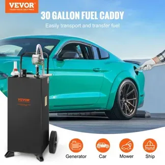 VEVOR 30 Gallonen Gas-Caddy, Kraftstoffspeichertank mit Rädern, tragbarer Kraftstoff-Caddy mit manueller Transferpumpe, Benzin-Diesel-Kraftstoffbehälter für Autos, Rasenmäher, Geländefahrzeuge, Boote VEVOR 30 Gallonen Gas-Caddy, Kraftstoffspeichertank mit Rädern, tragbarer Kraftstoff-Caddy mit manueller Transferpumpe, Benzin-Diesel-Kraftstoffbehälter für Autos, Rasenmäher, Geländefahrzeuge, Boote
