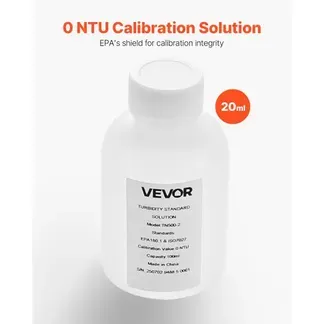 VEVOR Trübungskalibrierlösung 0 NTU 100 ml, Standard-Trübungslösung zum Nachfüllen für Trübungsmessgeräte, Nulldrift für stabile Konzentration, gebrauchsfertig, geeignet für weißes/rotes Licht VEVOR Trübungskalibrierlösung 0 NTU 100 ml, Standard-Trübungslösung zum Nachfüllen für Trübungsmessgeräte, Nulldrift für stabile Konzentration, gebrauchsfertig, geeignet für weißes/rotes Licht