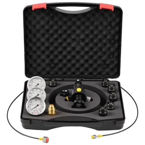 VEVOR Hydraulisches Stickstoffspeicher-Ladeset, Stickstofffüllset, Druckprüfsystem mit 3 Messgeräten (1500, 4000, 6000 PSI), 6 Adapterkupplungen, 1 Gasschlauch, 1 Ventil, 1 CGA580-Adapter – Bild 9