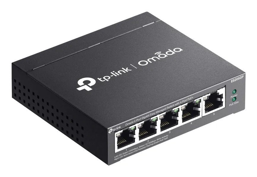 TP-Link Omada ES205GP Netzwerk-Switch Managed Gigabit Ethernet (10/100/1000) Power over Ethernet (PoE) Schwarz – Bild 4