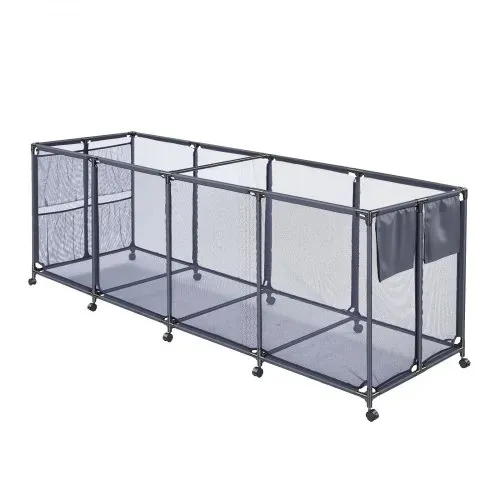 VEVOR Pool Aufbewahrungsbehälter 2620x815x890 mm, Organizer mit Seitentaschen, Metallrahmen, Netzkorb, Aufbewahrungsbox, Organisationskorb, Aufbewahrungskorb, Aufbewahrungswagen für Poolspielzeug – Bild 10