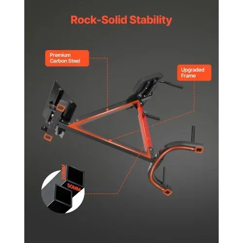 VEVOR multifunktionale Hyperextensionsbank Rückenstrecker Rückenverlängerung römischer Stuhl (Kohlenstoffstahl) 158 kg belastbare rollbare Rückentrainer Fitness-Hantelbank Heim-Fitnessstudio – Bild 4