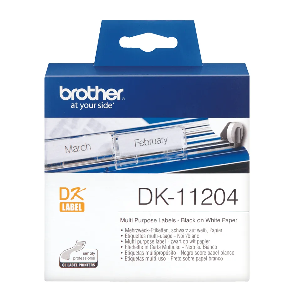 Brother DK-11204 Etiketten erstellendes Band Schwarz auf weiss – Bild 3