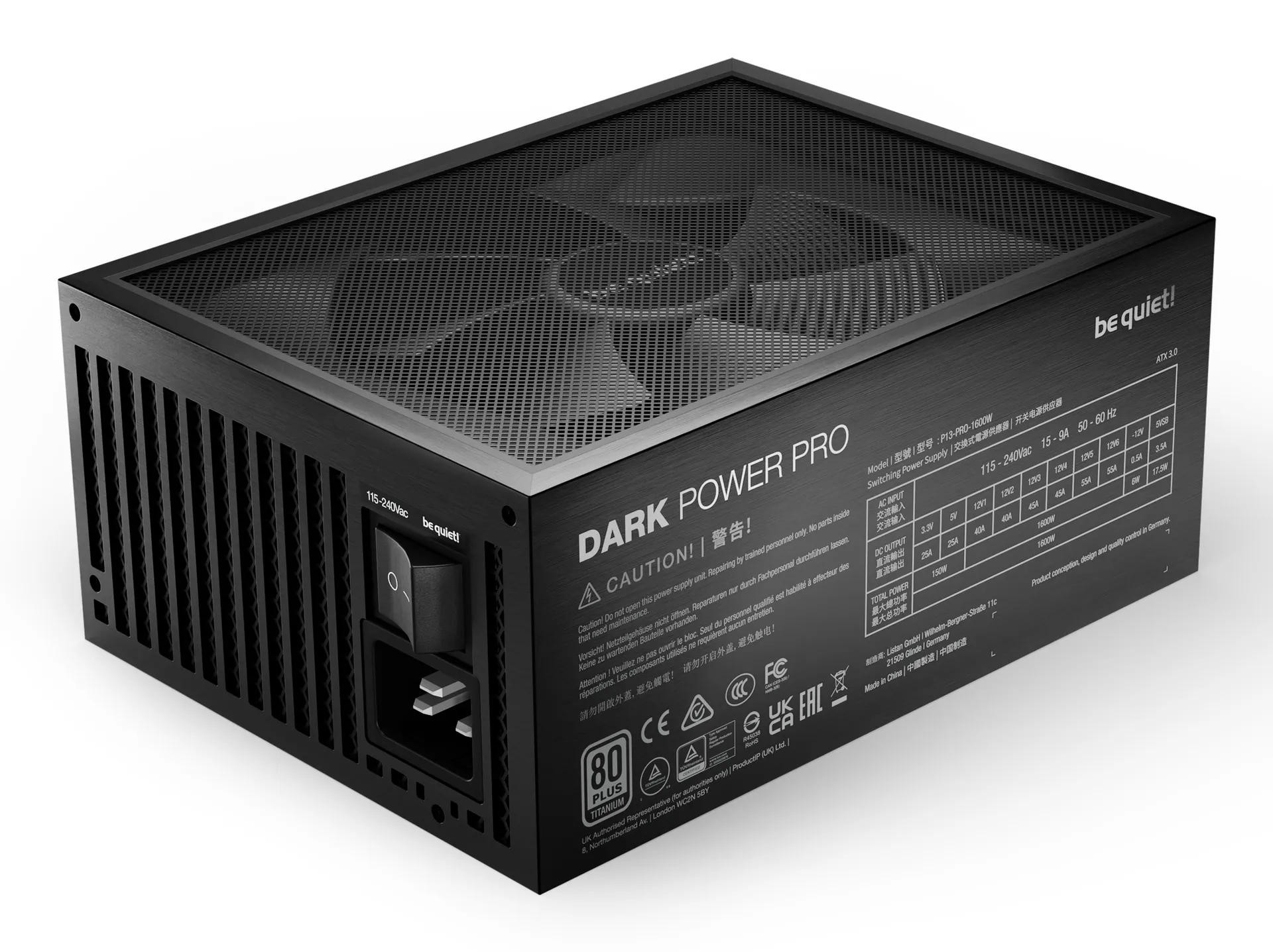 be quiet! Dark Power Pro 13 | 1600W Netzteil 20+4 pin ATX ATX Schwarz – Bild 3