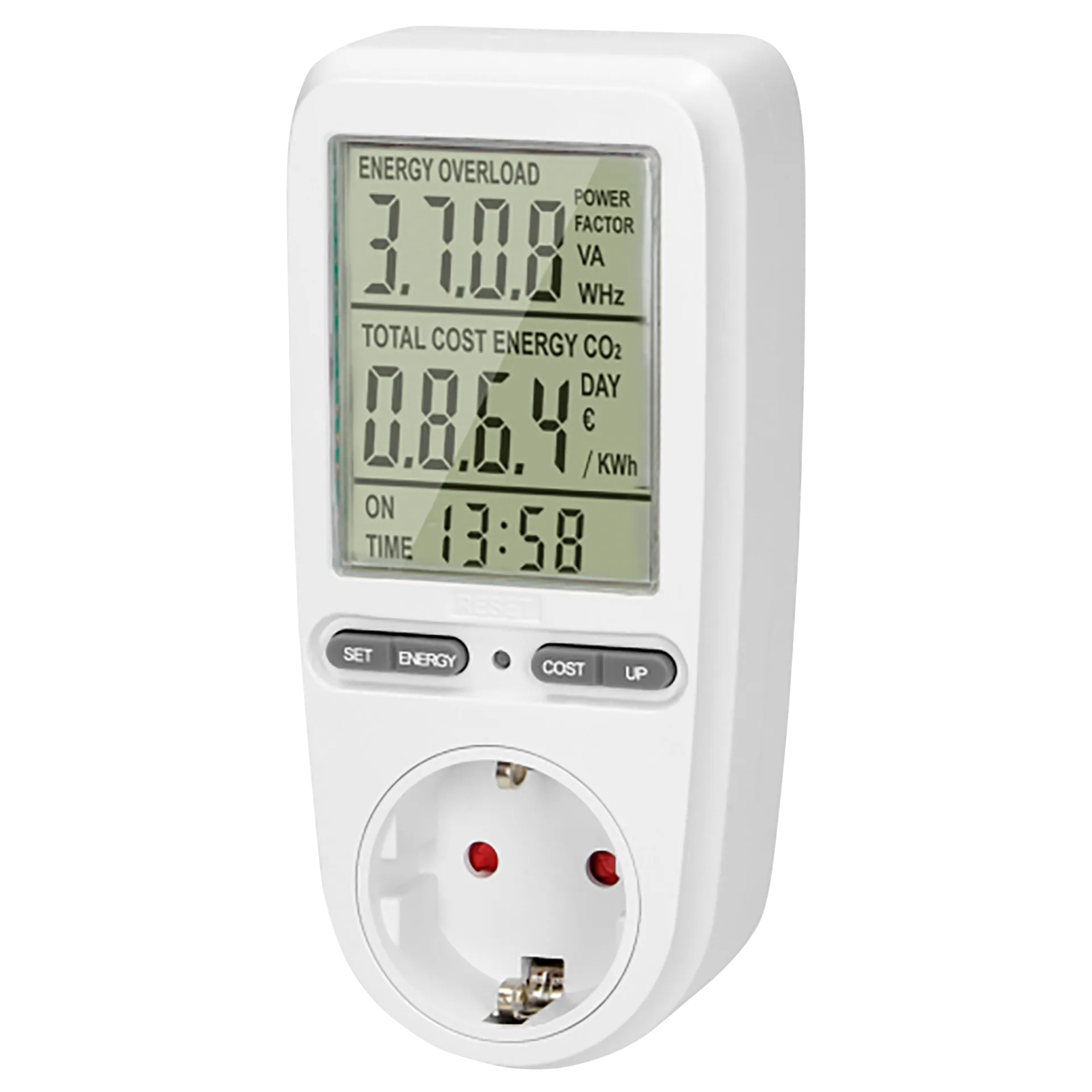 Energiekosten-Messgerät mit LCD-Display, max. 3.680W Energiekosten-Messgerät mit LCD-Display, max. 3.680W
