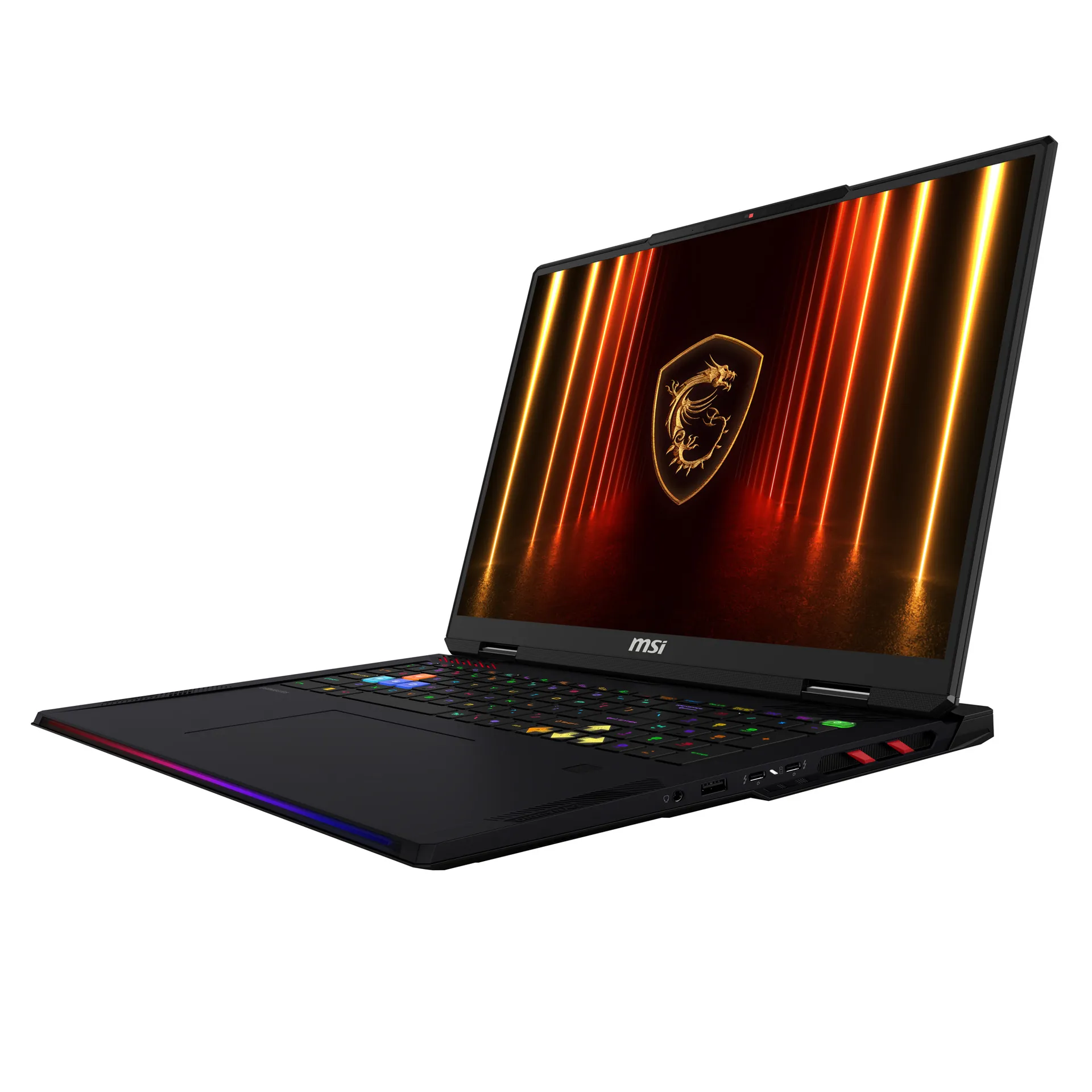 MSI Raider 18 HX AI A2XWJG NVIDIA GeForce Intel Core Ultra 9 285HX Laptop 45,7 cm (18") UHD+ 64 GB DDR5-SDRAM 4 TB SSD NVIDIA GeForce RTX 5090 Wi-Fi 7 (802.11be) Windows 11 Pro Schwarz – Bild 2