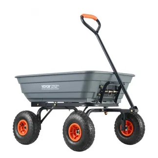 VEVOR Transportwagen, Gartenkarre mit leicht zu montierendem Stahlrahmen, Gartenwagen mit umwandelbarem 2-in-1-Griff, Mehrzweck-Schubkarre mit 270 kg Tragkraft, 25,4 cm Reifen VEVOR Transportwagen, Gartenkarre mit leicht zu montierendem Stahlrahmen, Gartenwagen mit umwandelbarem 2-in-1-Griff, Mehrzweck-Schubkarre mit 270 kg Tragkraft, 25,4 cm Reifen