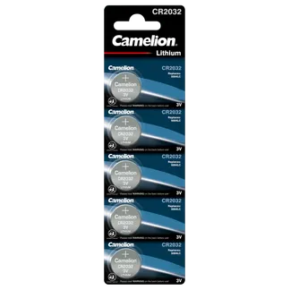 Knopfzelle CAMELION CR2032 3,0V, Lithium, 5er-Blister Knopfzelle CAMELION CR2032 3,0V, Lithium, 5er-Blister