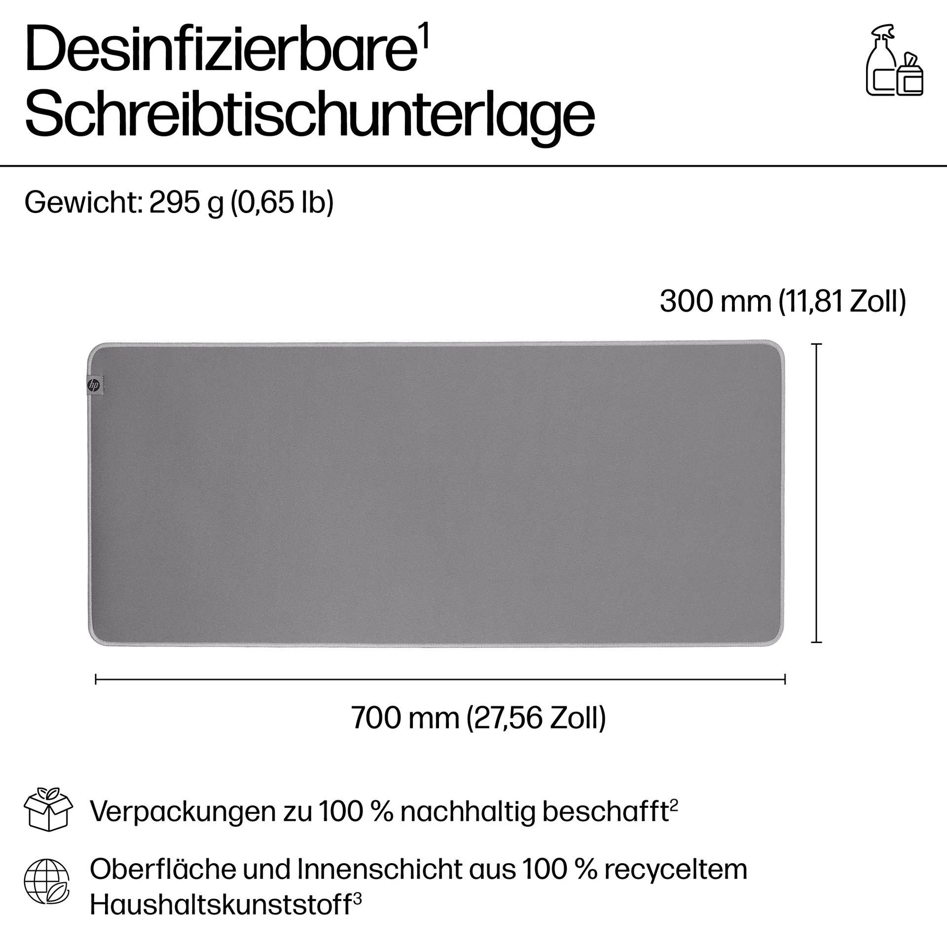 HP 200 Desinfizierbare Schreibtischunterlage – Bild 2