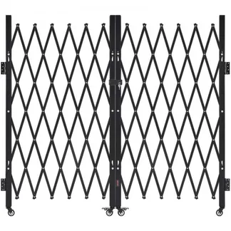 VEVOR Sicherheitstor abschließbar, doppelt klappbares Scherentor mit 360°-Lenkrollen, einziehbare Stahltore Outdoor, für Eingangssicherheit Garage Lager, Falttor 3200 x 1605 mm (B x H) Schwarz VEVOR Sicherheitstor abschließbar, doppelt klappbares Scherentor mit 360°-Lenkrollen, einziehbare Stahltore Outdoor, für Eingangssicherheit Garage Lager, Falttor 3200 x 1605 mm (B x H) Schwarz
