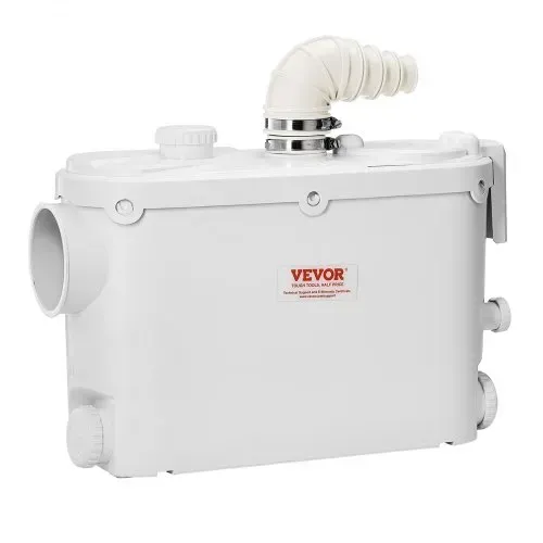 VEVOR Abwasser Hebeanlage 500W, 6600 L/H Durchfluss, 8 m Förderhöhe, Abwasserpumpe 2900U/min mit 3 Wassereinlässen für Keller Küche Spüle Dusche Badewanne, Wäscheabwasserentsorgung Aufspülmaschine – Bild 10