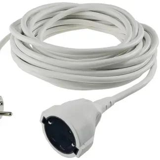 Schutzkontakt-Verlängerung, 10m, weiß H05VV-F3G 1,5mm² 16A/250V Schutzkontakt-Verlängerung, 10m, weiß H05VV-F3G 1,5mm² 16A/250V