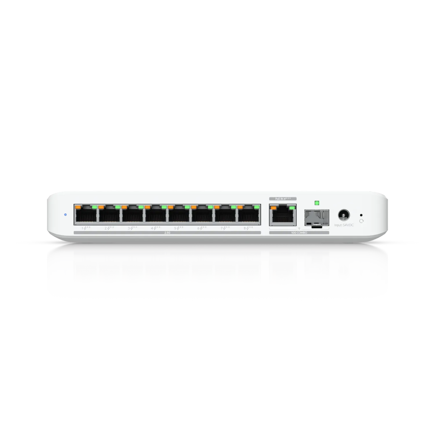 Ubiquiti Switch smart managed Layer2 9 Port • 8x 2,5 GbE PoE+ • 1x 10 GbE PoE bt In • Desktop • Lüfterlos • UniFi • USW-Flex-2.5G-8-PoE – Bild 2