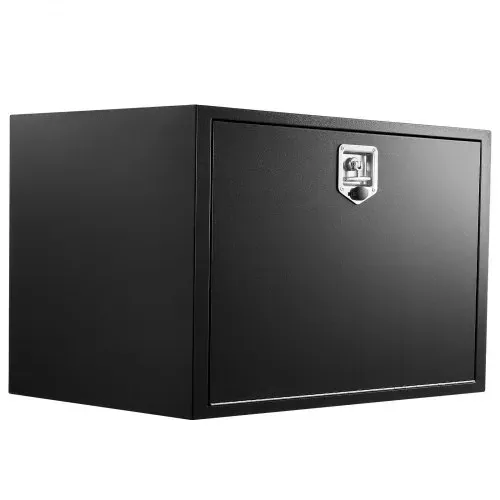 VEVOR Lkw Unterbaubox 914 x 609 x 609 mm Unterflur Staukasten Kaltgewalzter Stahl Wasserdichter Werkzeugkasten mit T-Griff Schloss für Lkw Anhänger Transporter Werkzeugkiste Unterflurkasten Schwarz – Bild 9