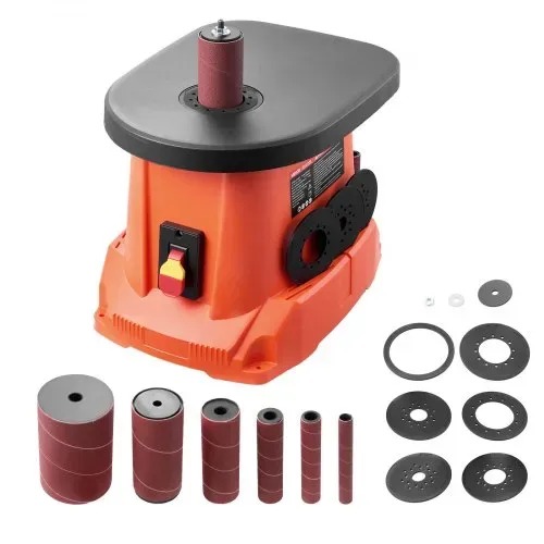 VEVOR Oszillierender Spindelschleifer, 2000 U/min Spindelschleifmaschine mit 6 Hülsen (12,7–76,2 mm), 16 mm Hub & 397×295 mm Gusseisentisch für Möbelveredelung, Kunsthandwerk & Holzbearbeitung VEVOR Oszillierender Spindelschleifer, 2000 U/min Spindelschleifmaschine mit 6 Hülsen (12,7–76,2 mm), 16 mm Hub & 397×295 mm Gusseisentisch für Möbelveredelung, Kunsthandwerk & Holzbearbeitung