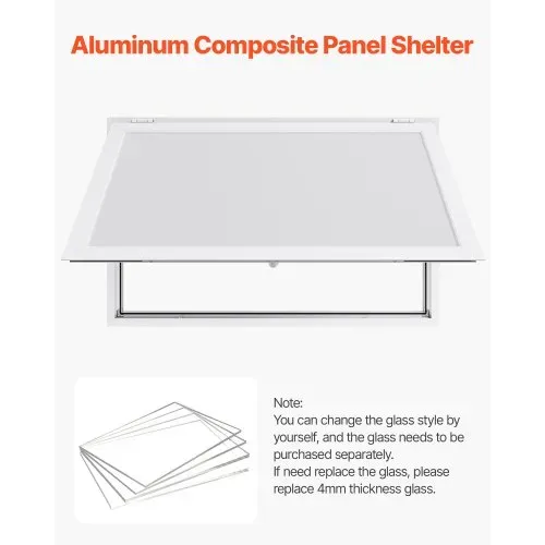 VEVOR Imbissfenster (1346 x 838 mm), Servicefenster mit Aluminiumrahmen für Imbissanhänger, Servierfenster mit 85°-Öffnungswinkel für Imbisswagen, regenwasserbeständiges Konzessionsfenster – Bild 2