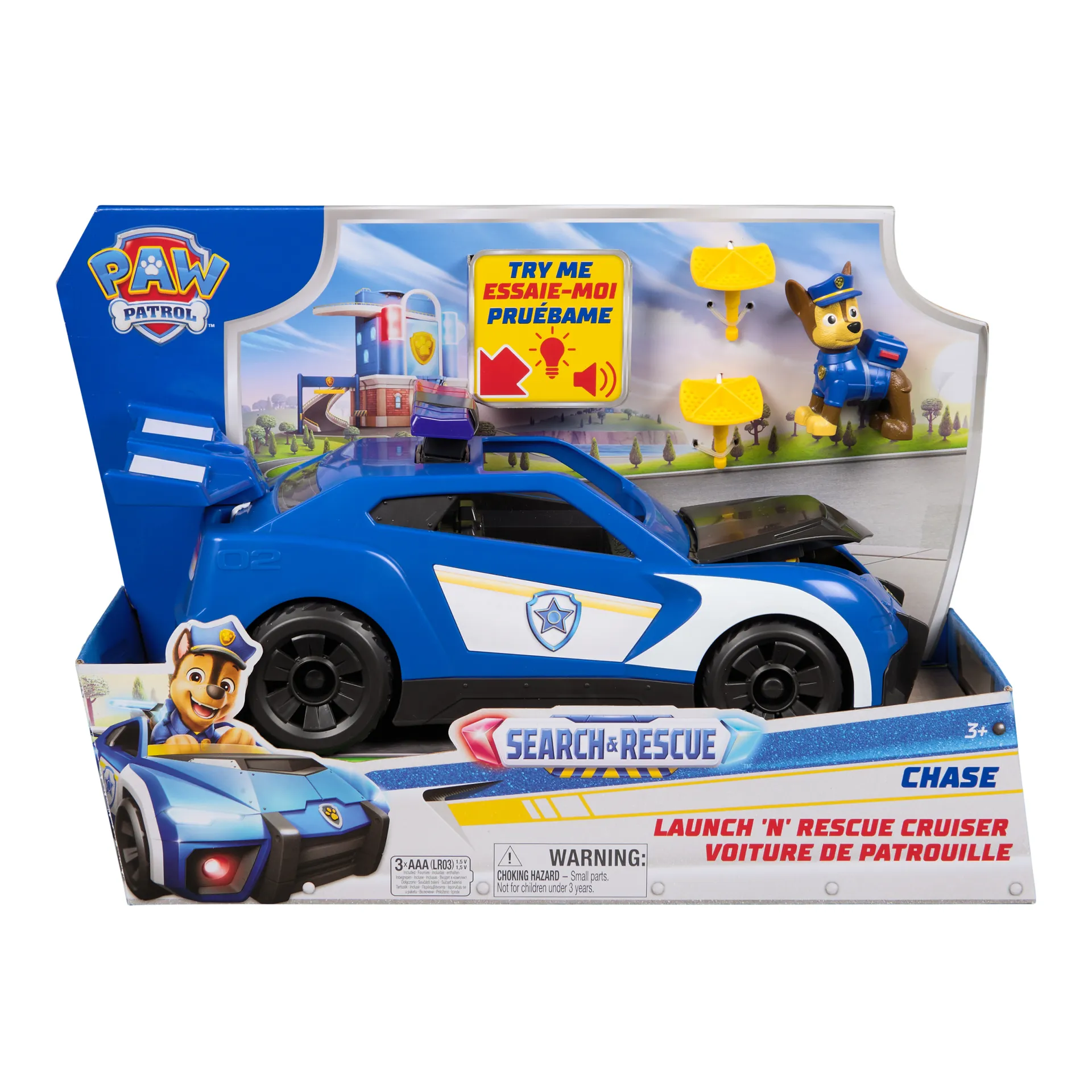 PAW Patrol - Search & Rescue: Launch N Rescue Cruiser, Extragroßes Fahrzeug mit Chase Figur – Bild 2