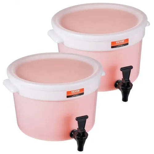 VEVOR Getränkespender, 11 L Getränkespender für Partys, Saftspender aus Kunststoff mit Zapfhahn und Deckel, Eistee-Limonadensaft-Wasserspender, für Restaurants, Hotels, Partys, 2er-Pack VEVOR Getränkespender, 11 L Getränkespender für Partys, Saftspender aus Kunststoff mit Zapfhahn und Deckel, Eistee-Limonadensaft-Wasserspender, für Restaurants, Hotels, Partys, 2er-Pack