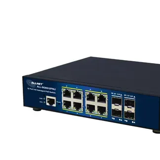 ALLNET Switch full managed Layer2+ 12 Port • 8x GbE • PoE Budget 300W • 8x PoE at • 4x SFP • 10″ & 19″ • Lüfterlos • JSON API • ALL-SG8612PMJ ALLNET Switch full managed Layer2+ 12 Port • 8x GbE • PoE Budget 300W • 8x PoE at • 4x SFP • 10″ & 19″ • Lüfterlos • JSON API • ALL-SG8612PMJ