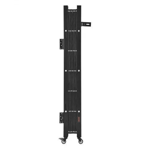 VEVOR Sicherheitstor (Einzel) abschließbares klappbares Scherentor mit 360°-Lenkrollen, einziehbare Stahltore Outdoor, für Eingangssicherheit Garage Lager, Falttor 170 x 131 cm (B x H) Schwarz – Bild 9