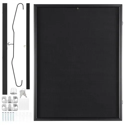 VEVOR Trikot-Vitrine 610 x 812 x 40 mm abschließbare Schattenbox für Sporttrikots mit 98 % UV-Schutz PC-Glas und Kleiderbügeln, für Baseball- Basketball- Football- Hockey-Shirts und Uniformen schwarz – Bild 8