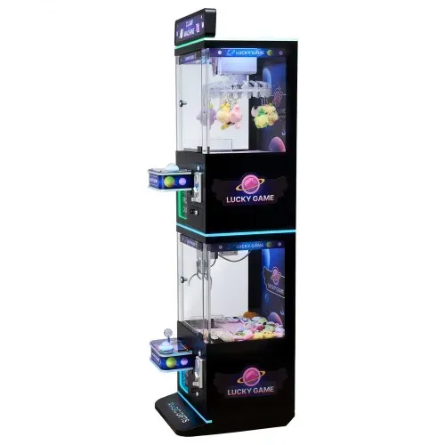 VEVOR Greifautomat, mittelgroß, Arcade-Spielautomat mit Greifer & Doppelschicht, Licht & Ton, Spielzeug-Süßigkeitengreifer, Preisspender, für kommerzielles Heimkino, Schwarz-Lila – Bild 8