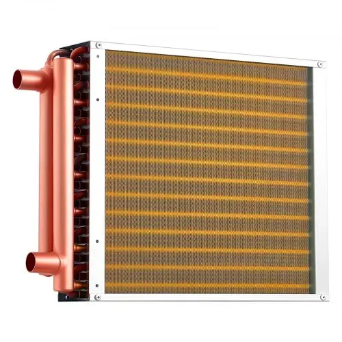 VEVOR Lamellenwärmetauscher 356x356mm, 19 kW Wärmetauscher mit Kupferanschlüssen & Aluminiumlamellen, Wasser-Luft-Wärmeüberträger mit 2,5 MPa Arbeitsdruck, Wärmeaustauscher für Heizung Kühlung Indoor – Bild 10