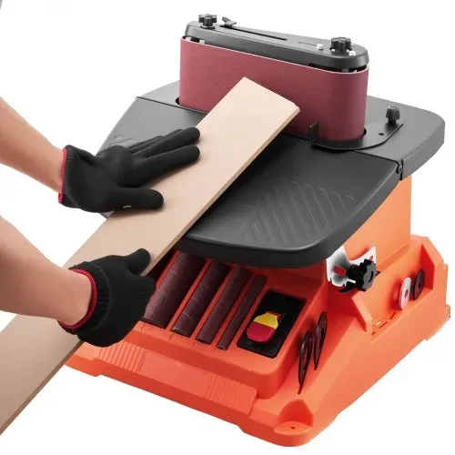 VEVOR Oszillierender Spindelschleifer, 2000 U/min Spindelschleifmaschine mit 16 mm Hub, 5 Hülsen (12,7–50,8 mm) & 610x98 mm Schleifband für Holzbearbeitung, Möbelschleifen, Heimwerkerprojekte – Bild 10