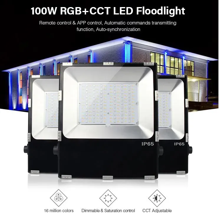 MiBoxer FUTT07ZR LED Flächenstrahler 100W RGB-WW (RGB-CCT) Zigbee 3.0 + 2,4G IP65 230V 160° MiBoxer FUTT07ZR LED Flächenstrahler 100W RGB-WW (RGB-CCT) Zigbee 3.0 + 2,4G IP65 230V 160°