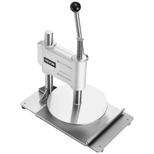 VEVOR manuelle Pizzateigpresse 241,3 mm Gebäck-Pressplatte, Brotpresse aus Edelstahl, kommerzieller Chapati Presse, 5 mm Dicke Formmaschine mit Griff & 100 Stk. Pergamentpapier, Pizza-Teigrolle – Bild 8