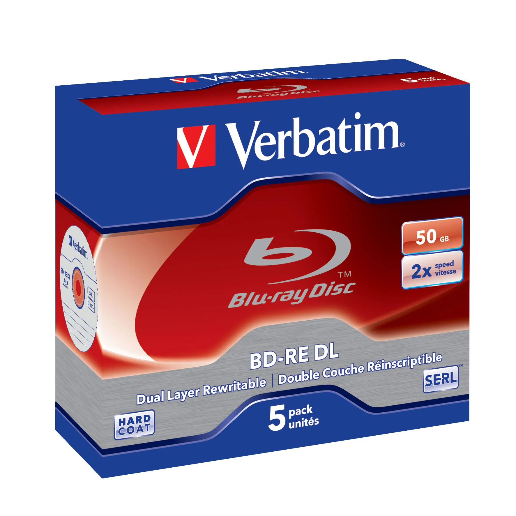 Verbatim BD-RE DL 50GB 2 x 5 Pack Jewel Case 5 Stück(e) – Bild 2