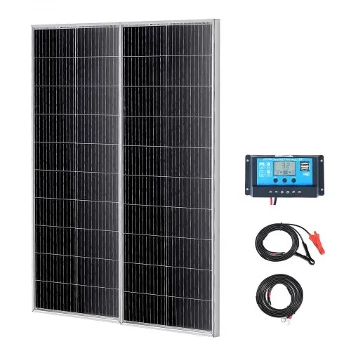 VEVOR 200W Solarpanel 2er-Set 12V monokristallinen Solarmodul plus Laderegler 16,66A Solaranlage Umwandlungsrate von 23 % Kompatibel mit AGM-, GEL-, FLD-, LI-Batterien Ideal für Wohnmobile Yachten Zuh – Bild 8