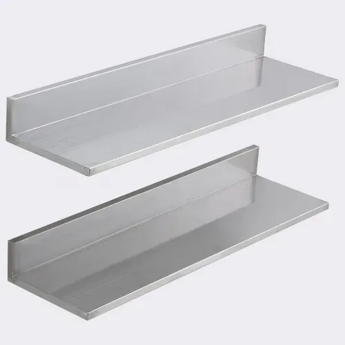 VEVOR Gewürzregal Wandregal 2-teilig, Hängendes Küchenregal 762 x 218 x 85 mm, Schweberegal Edelstahl 20 kg Belastbar, Regalbrett Wandboard Gewürzregal Geeignet für Küchen, Restaurants, Hotels usw. – Bild 8