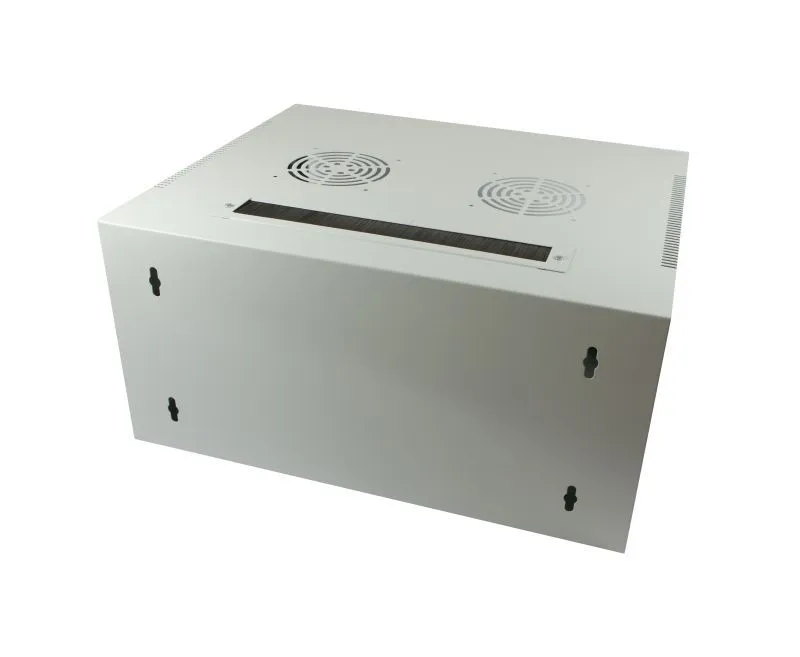 ALLNET 19"Wandgehäuse, 6HE, 1-teilig, T444/B541mm, Lichtgrau, SMQ-Serie, – Bild 2