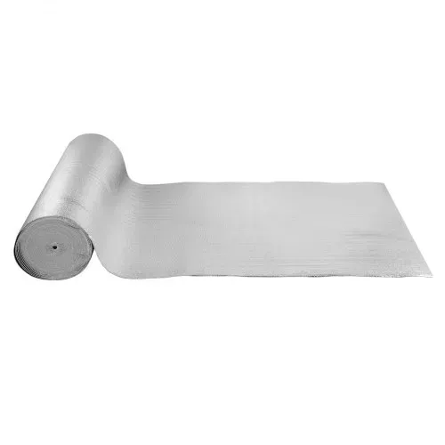 VEVOR Doppelt reflektierende Isolierrolle, Strahlungsbarriere mit Schaumstoffkern, 3,2 mm, 48 Zoll x 100 Fuß, doppelseitiges wärmereflektierendes Schild aus Aluminiumfolie und EPE-Schaum, Wärmedämmrolle für Fenster und Wohnmobildächer – Bild 10