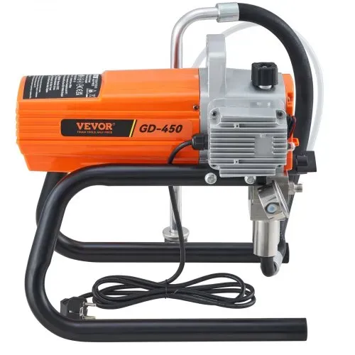 VEVOR Farbspritzgerät, 1500 W Airless-Farbspritzgerät, Schlauch-Farbspritzpistole, 3000 PSI Farbspritzgeräte für zu Hause für Schiffe, Brücken, Türme, Masten und andere große langfristige Metallstrukturen in der Industrie – Bild 10