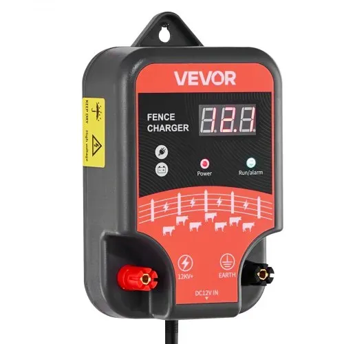 VEVOR Weidezaungerät, 12 kV 3 J, AC/DC Elektrozaungerät mit LED-Anzeige, Reichweite 3 km, leistungsstarkes Plug-in-Ladegerät, zum Schutz von Eindringen vor Wildtieren für Nutztiere & Geflügel – Bild 8