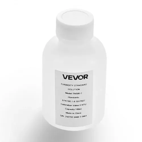 VEVOR Trübungskalibrierlösung 0 NTU 100 ml, Standard-Trübungslösung zum Nachfüllen für Trübungsmessgeräte, Nulldrift für stabile Konzentration, gebrauchsfertig, geeignet für weißes/rotes Licht – Bild 9