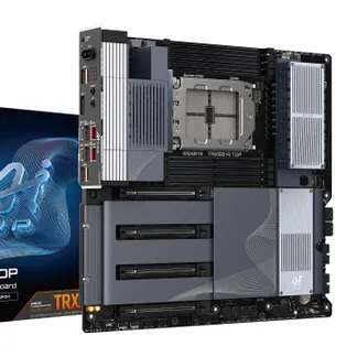 GIGABYTE TRX50 AI TOP-2B Mainboard – Unterstützt AMD Ryzen Threadripper PRO 7000 CPUs, digitales 16+8+4 Phasen VRM, bis zu 5200 MHz DDR5, 4 x PCIe 5.0 M.2, Wi-Fi 7, 10 GbE LAN, USB 4 GIGABYTE TRX50 AI TOP-2B Mainboard – Unterstützt AMD Ryzen Threadripper PRO 7000 CPUs, digitales 16+8+4 Phasen VRM, bis zu 5200 MHz DDR5, 4 x PCIe 5.0 M.2, Wi-Fi 7, 10 GbE LAN, USB 4