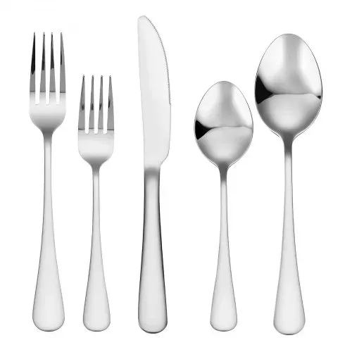 VEVOR 30-teiliges Besteckset aus lebensmittelechtem Edelstahl, hochglanzpoliertes Essbesteck-Set, spülmaschinenfestes Essgeschirr für die Küche, Service für 6 Personen, inkl. Messer Gabel Löffel – Bild 9