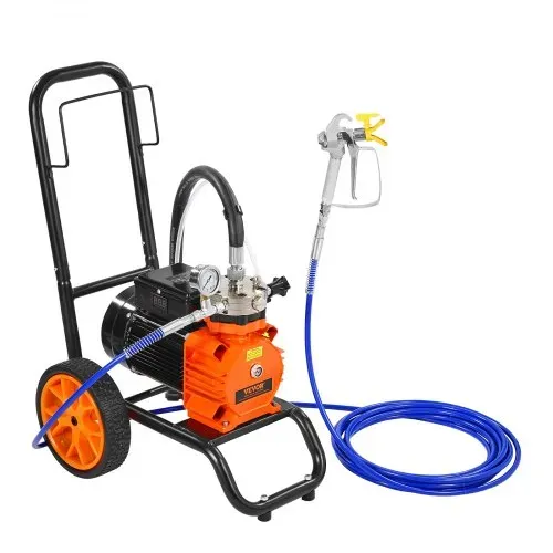 VEVOR Airless-Farbspritzgerät mit Membran, 1100 W effizientes Airless-Farbspritzgerät mit Wagen, 2000 psi Airless-Farbspritzgerät, mit Verlängerungsstang, 2 L/min Hochdruck Airless Farbsprühsystem – Bild 9