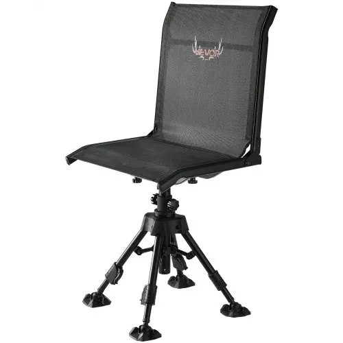 VEVOR Faltstuhl Campingstuhl Anglerstuhl mit Stahlrahmen, höhenverstellbarer Klappstuhl Gartenstuhl (158 kg belastbar) 360° geräuschlos drehbar, 420-625 mm (Sitzhöhe) für Picknick Garten Outdoor – Bild 10