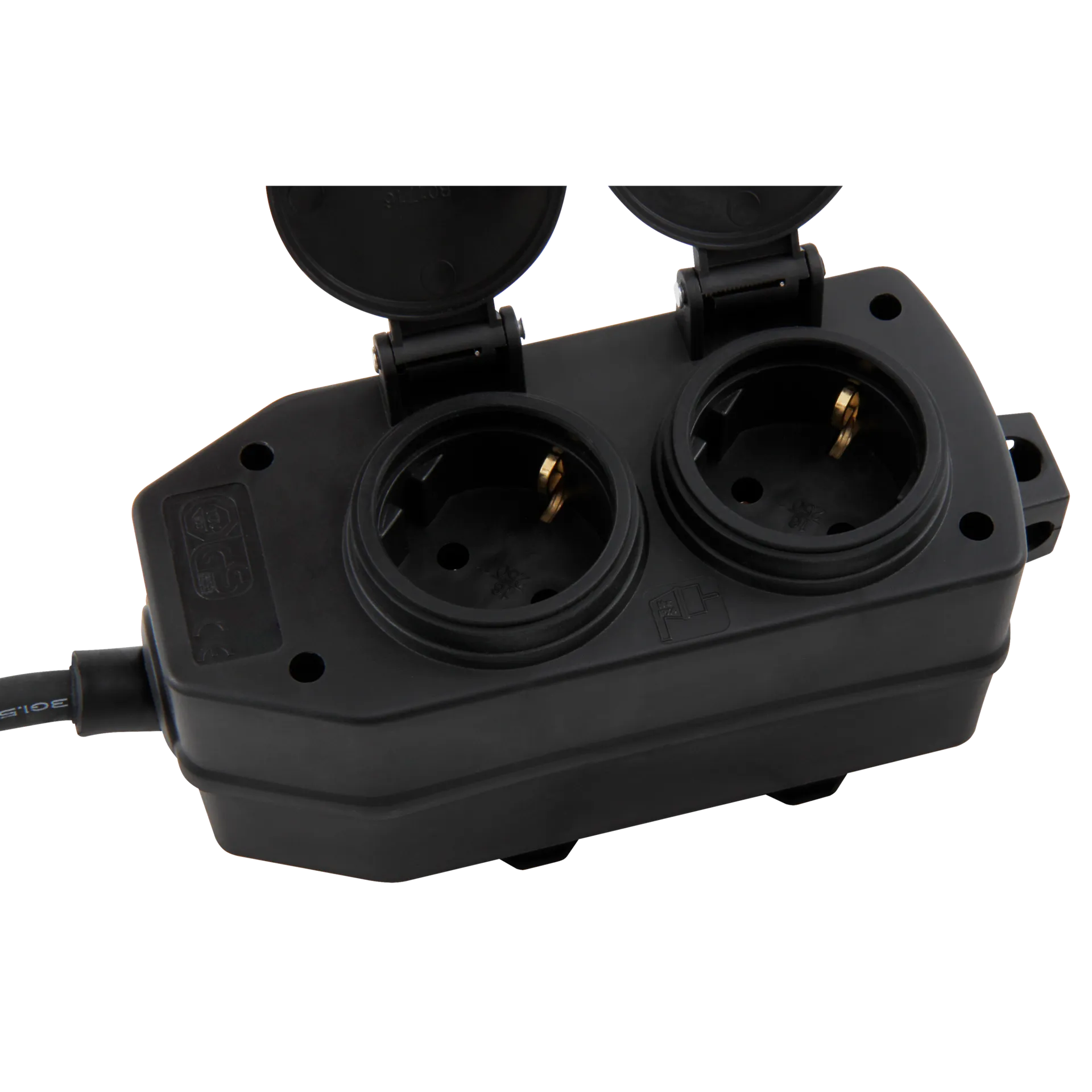 Steckdosenblock McPower für Außen, 4-fach, IP44, mit Aufhänger, 3m Zuleitung – Bild 3