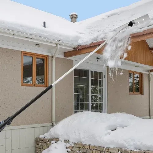 VEVOR Schnee Dachrechen, 66 cm Alu-Klinge, 142–606 cm verstellbarer Schneeschieber mit Rädern, Schneeräumwerkzeug mit rutschfestem Griff, Hausdachrechen zum Entfernen von Laub & Schnee – Bild 7