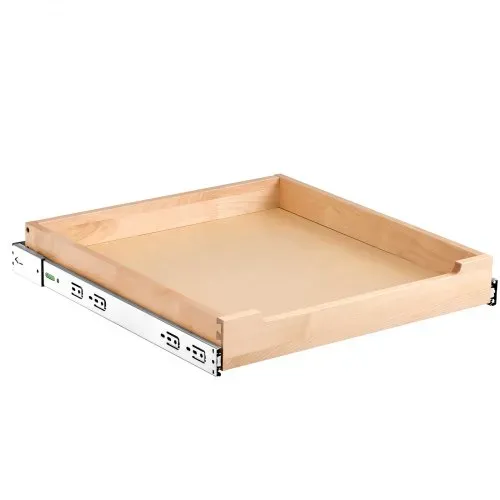 VEVOR Ausziehbarer Schrank-Organizer Schrankschublade Regal (508 x 533 x 76 mm) mit sanftem Schließmechanismus, Holz-Schiebeschublade Unter- und Seitenmontage, für Küche Speisekammer Badezimmer – Bild 8