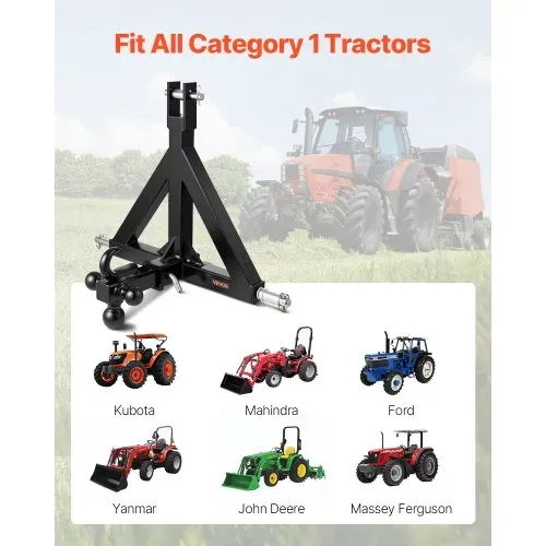 VEVOR 3-Punkt-Anhängerkupplung, 5,08 cm Empfänger, Dreipunktaufnahme mit 3 Anhängerkugeln, Traktor-Deichseladapter, kompatibel mit Kubota, Mahindra, Ford, Yanmar, John Deere, Massey Ferguson VEVOR 3-Punkt-Anhängerkupplung, 5,08 cm Empfänger, Dreipunktaufnahme mit 3 Anhängerkugeln, Traktor-Deichseladapter, kompatibel mit Kubota, Mahindra, Ford, Yanmar, John Deere, Massey Ferguson