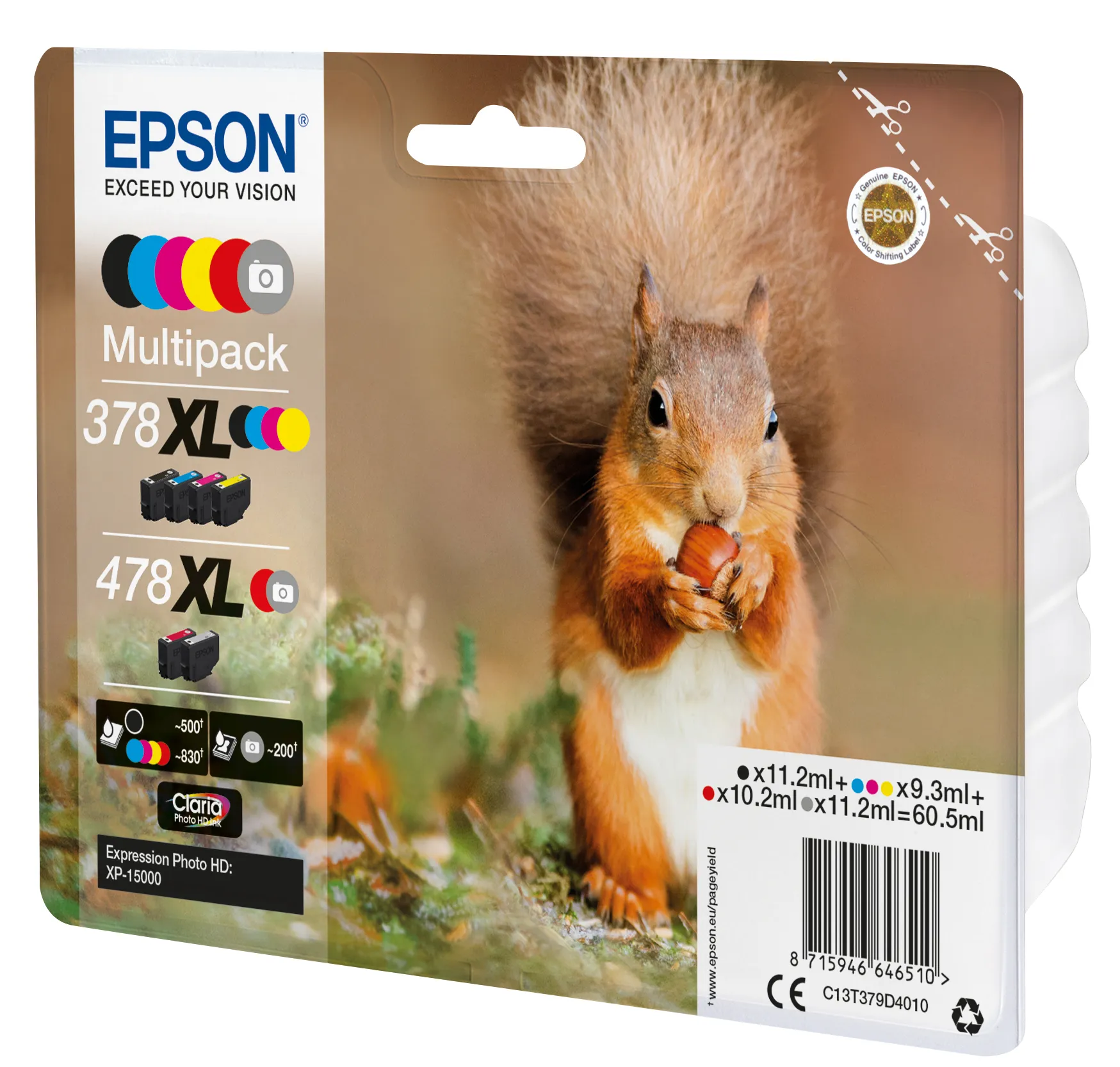 Epson Squirrel Multipack 6-colours 378XL / 478XL Claria Photo HD Ink – Bild 3