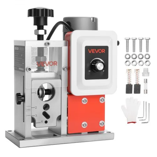 VEVOR Elektrische Abisoliermaschine, 1,5–40mm, 400 W, motorisierter Kabelabisolierer, 9,84 IPS (15 m/min) Drahtschäler mit Klingen, V-förmigen Rollen, Kühlventilator, Kabelschälmaschine VEVOR Elektrische Abisoliermaschine, 1,5–40mm, 400 W, motorisierter Kabelabisolierer, 9,84 IPS (15 m/min) Drahtschäler mit Klingen, V-förmigen Rollen, Kühlventilator, Kabelschälmaschine
